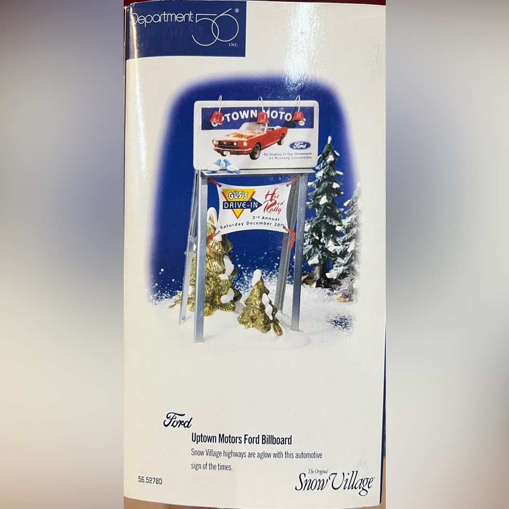 1998 Ford x SnowVillage “Uptown Motors Ford Billboard” by Department 56